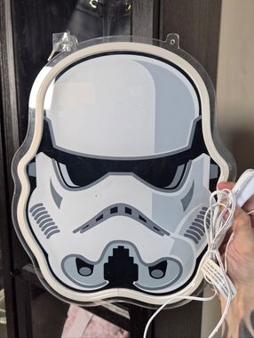 Star Wars Hanging Light Up Wall Art USB Plug In Storm Strooper Wall Light